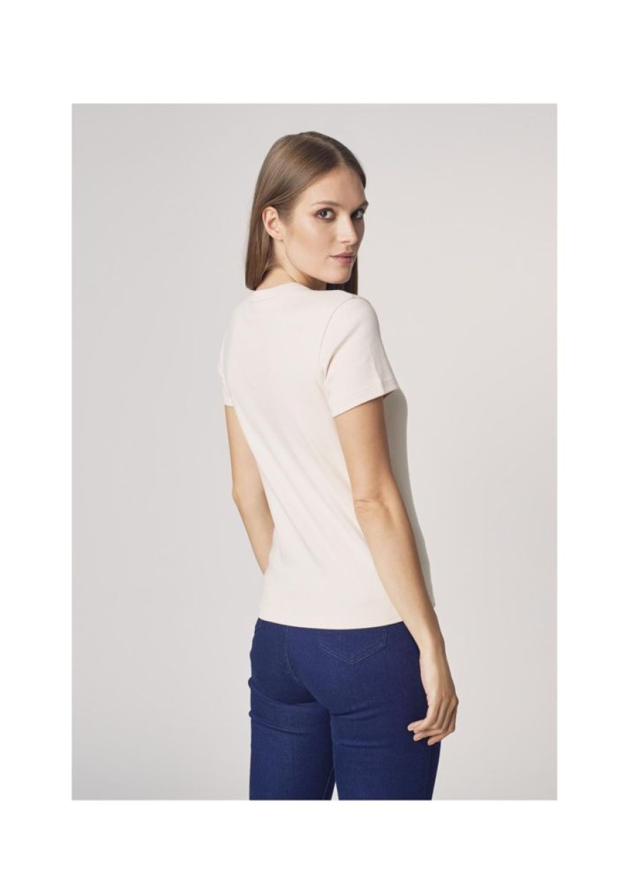 Ona OCHNIK T-Shirty | Bezowy T-Shirt Basic Damski