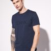 On OCHNIK T-Shirty | Granatowy T-Shirt Meski Z Logo