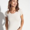 Ona OCHNIK T-Shirty | Bezowy T-Shirt Damski Basic