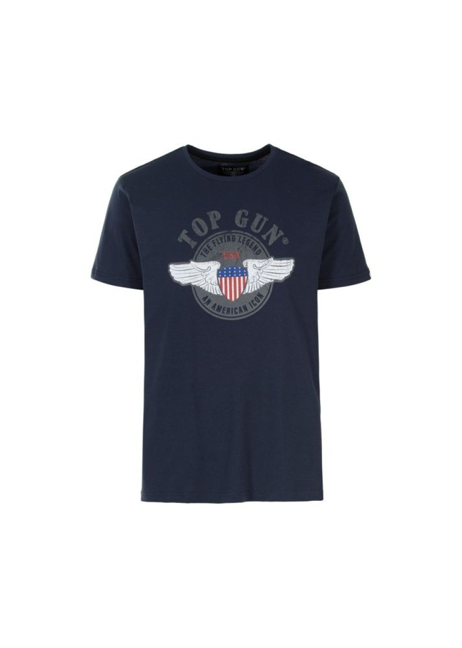 On OCHNIK T-Shirty | Granatowy T-Shirt Meski Top Gun