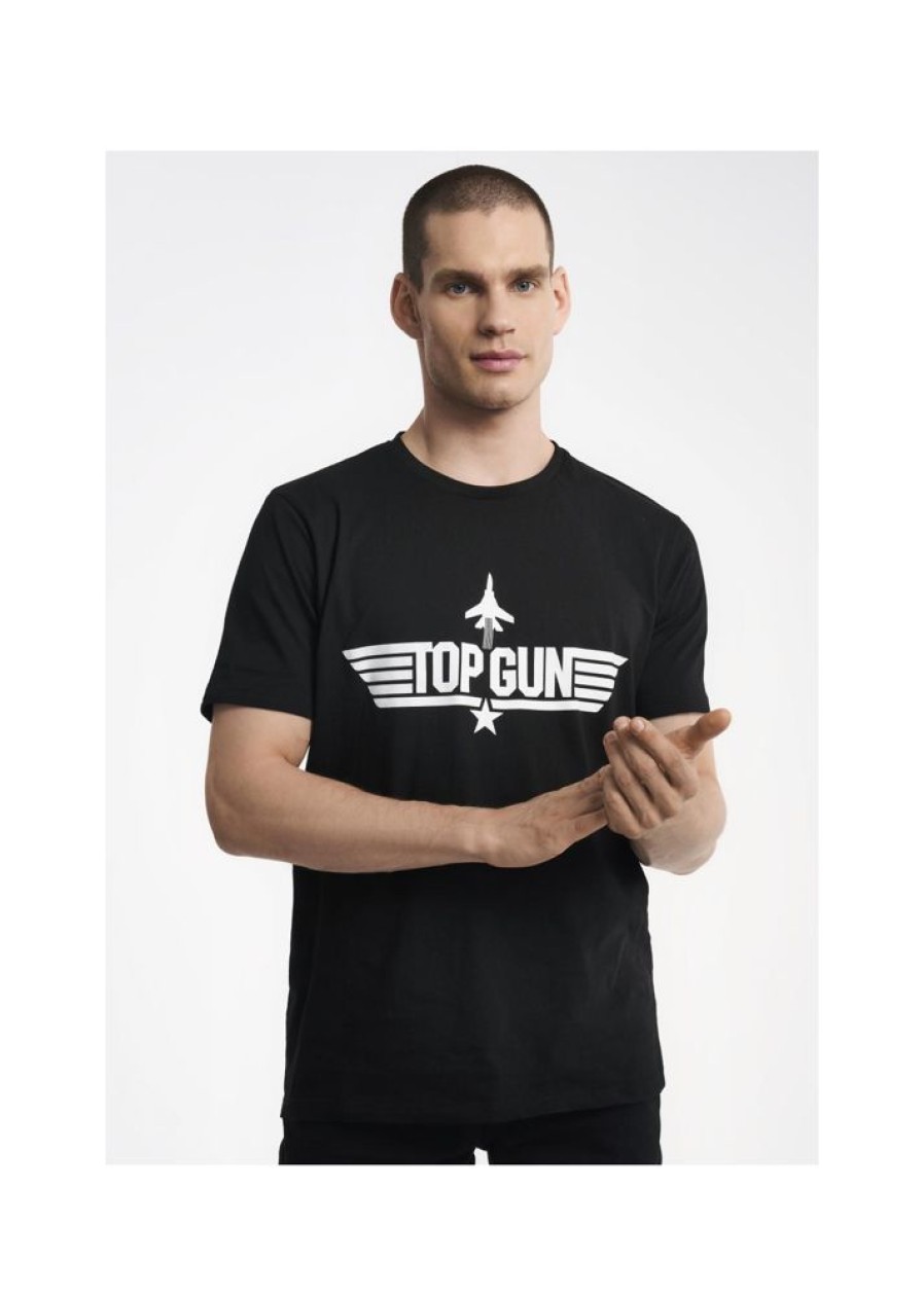 On OCHNIK T-Shirty | Czarny T-Shirt Meski Top Gun