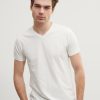 On OCHNIK T-Shirty | Bialy Basic T-Shirt Meski Z Logo