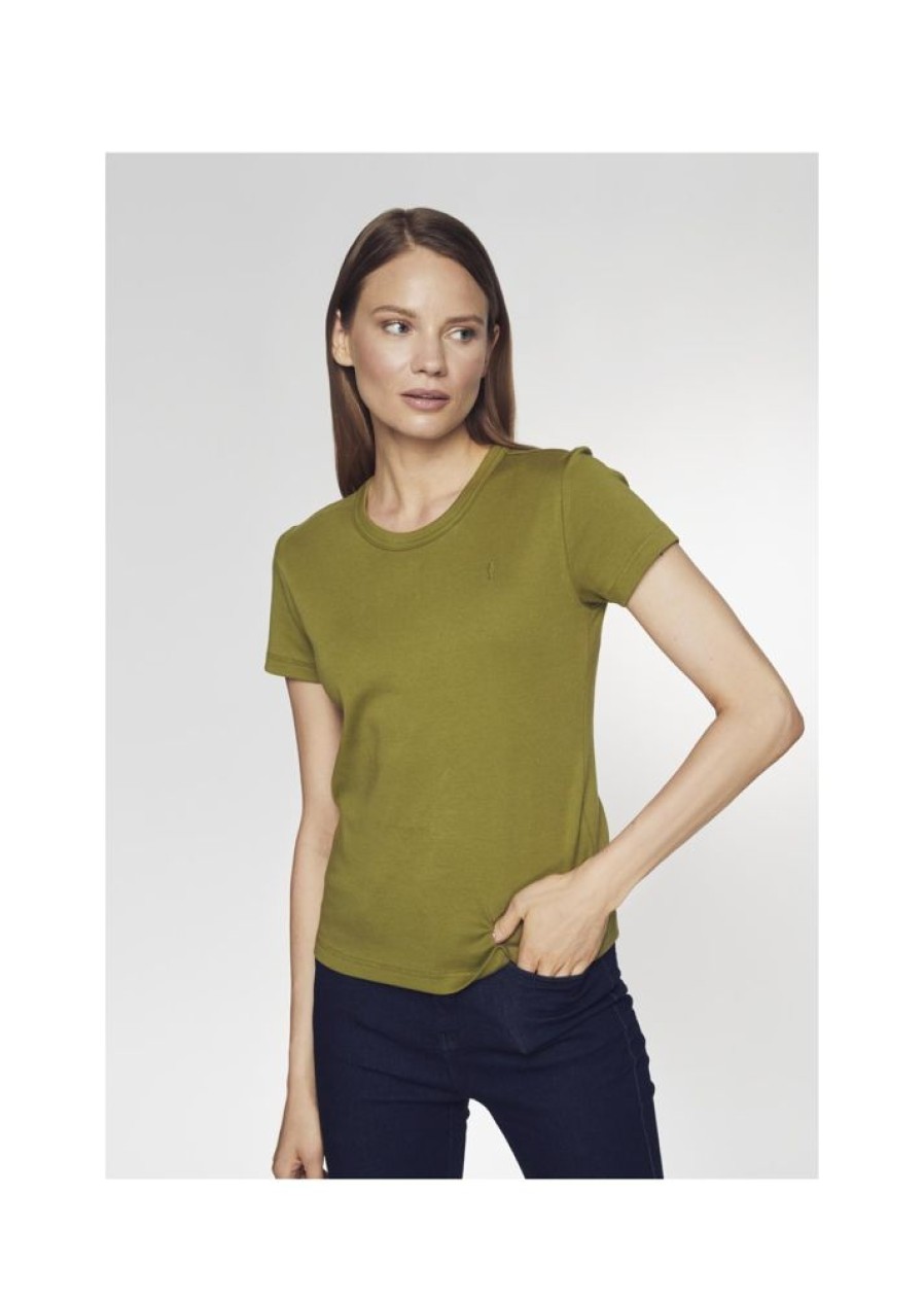 Ona OCHNIK T-Shirty | T-Shirt Khaki Basic Damski