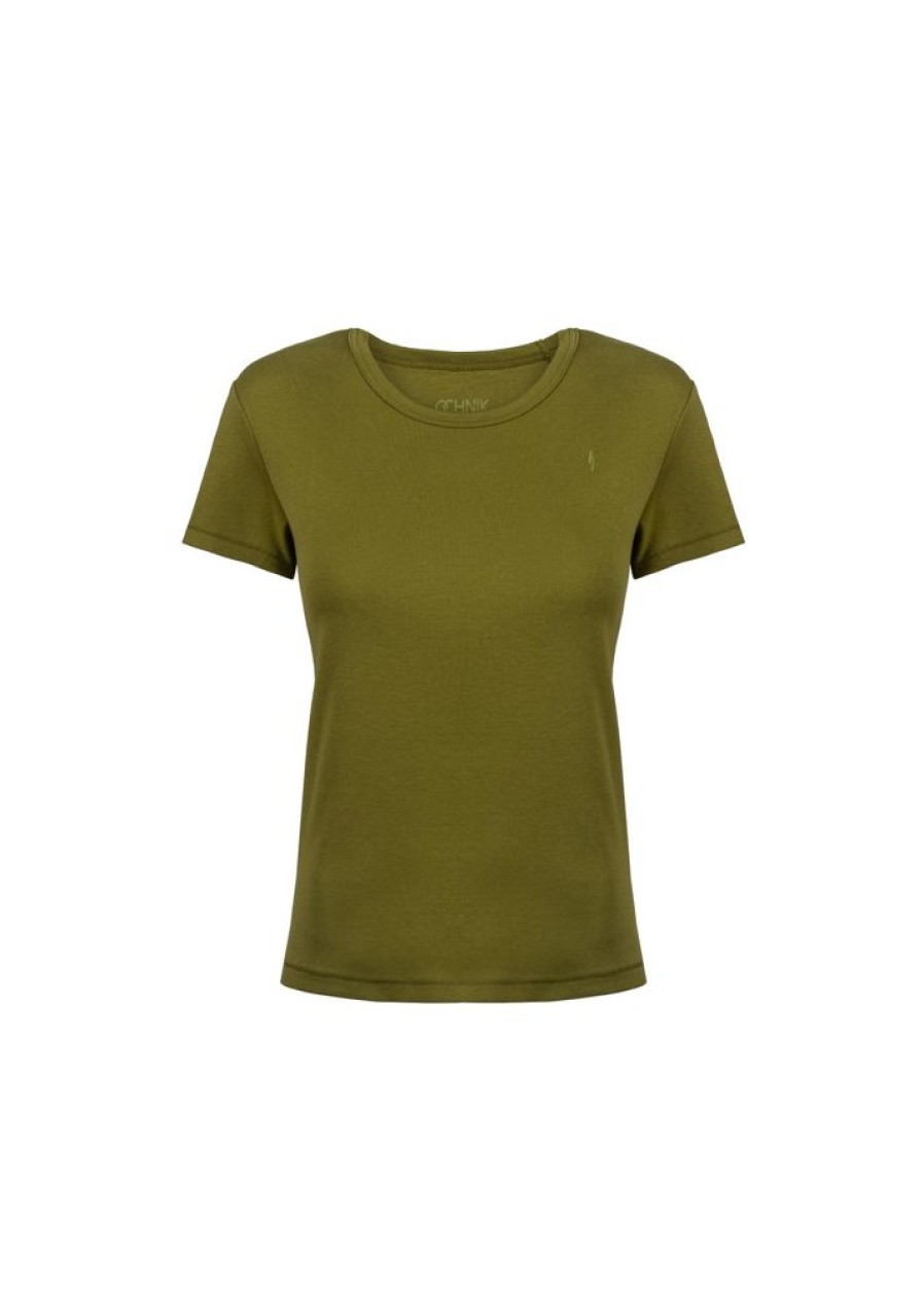 Ona OCHNIK T-Shirty | T-Shirt Khaki Basic Damski