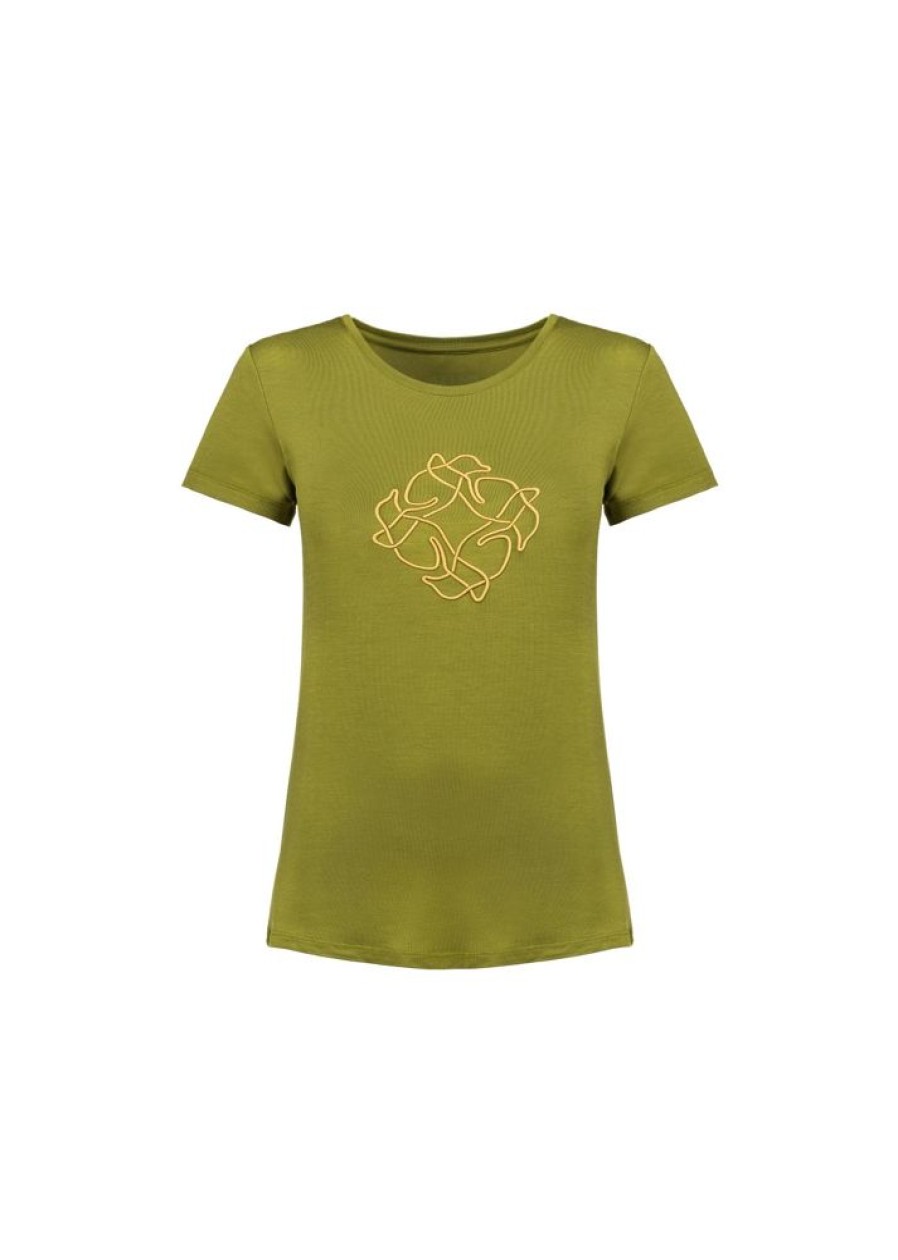 Ona OCHNIK T-Shirty | T-Shirt Damski Khaki Z Wilga